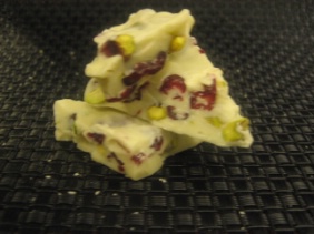 White Chocolate Peppermint Bark with Pistachios White Chocolate Peppermint Bark with Pistachios