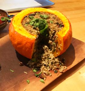 STUFFED WHOLE KABOCHA SQUASH