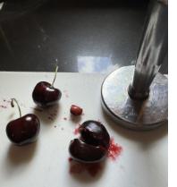 HOW TO PIT CHERRIES <BR/ >USING A  MEAT POUNDER