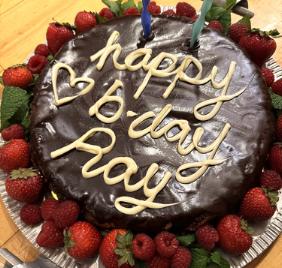 CHOCOLATE PECAN CAKE WITH CHOCOLATE GLAZE