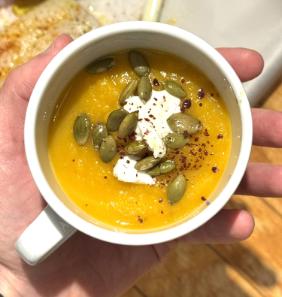 WINTER DAY PUMPKIN AND LEEK SOUP