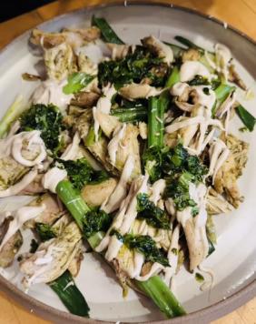 BROKEN ROTISSERIE CHICKEN WITH TAHINI AND Z'HUG