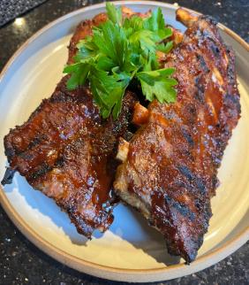 SPARERIBS WITH MAPLE CHIPOTLE BBQ SAUCE